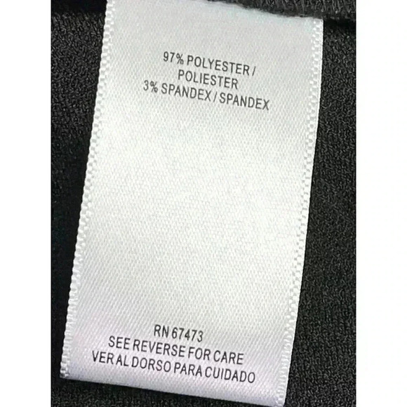 Danny & Nicole Black Fit & Flare Dress Gold Zipper Detail Size 2 Petite - Picture 4 of 7